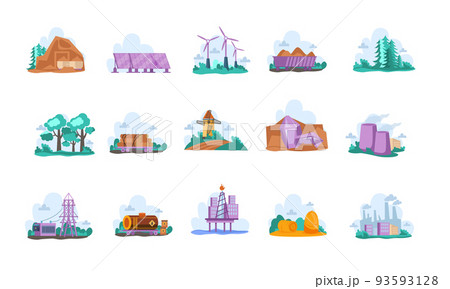 Renewable And Nonrenewable World Resources Set 93593128