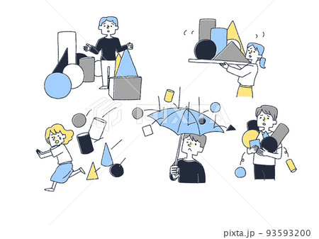 さまざまな種類の問題を一度に抱える人々のコンセプトアート さまざまな種類の問題を一度に抱える人々のコンセプトアート 93593200