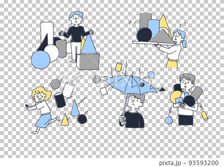 さまざまな種類の問題を一度に抱える人々のコンセプトアート さまざまな種類の問題を一度に抱える人々のコンセプトアート 93593200