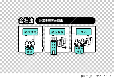 財務会計のイラストアイコン 財務会計のイラストアイコン 93593807