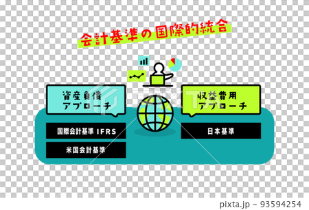 財務会計のイラストアイコン 財務会計のイラストアイコン 93594254