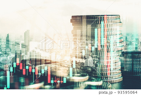 Finance and money technology background concept of business prosperity and asset 93595064