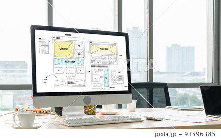 Website design software provide modish template for online retail business 93596385