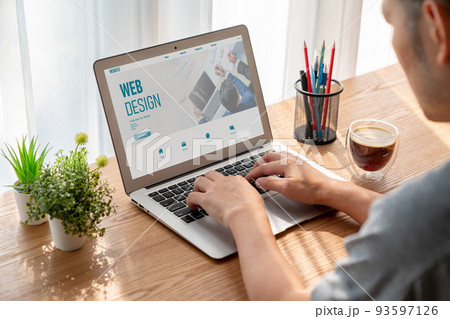 Website design software provide modish template for online retail business 93597126