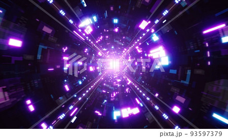 Multiple Neon Light Lamp with Future Technology Pattern Tunnel Inside Multiple Neon Light Lamp with Future Technology Pattern Tunnel Inside 93597379