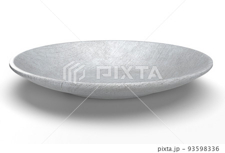 陶器製の丸皿のフォトリアル3Dイラストレーション 93598336