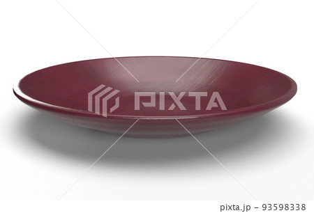 陶器製の丸皿のフォトリアル3Dイラストレーション 93598338