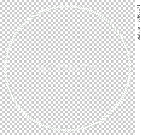 大きくてシンプルな正円のロープのフレーム（白いロープ） 93603171