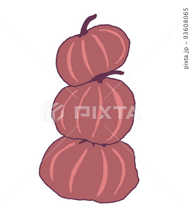 手描き風かわいいカボチャ 93608065