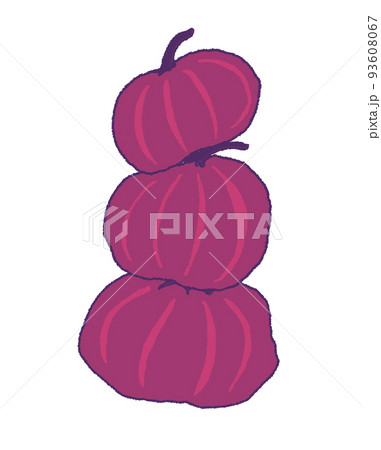手描き風かわいいカボチャ 93608067