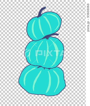 手描き風かわいいカボチャ 93608068
