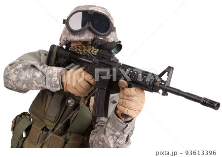 US soldier fire m4 carbine US soldier fire m4 carbine 93613396