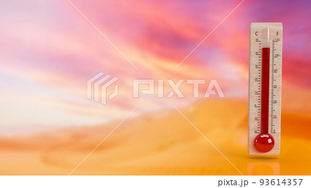 The thermometer  for climate change or heat wave concept 3d rendering 93614357