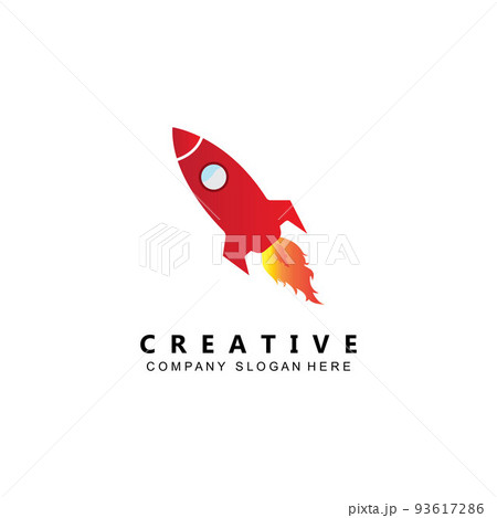 simple space rocket icon vector logo free 93617286