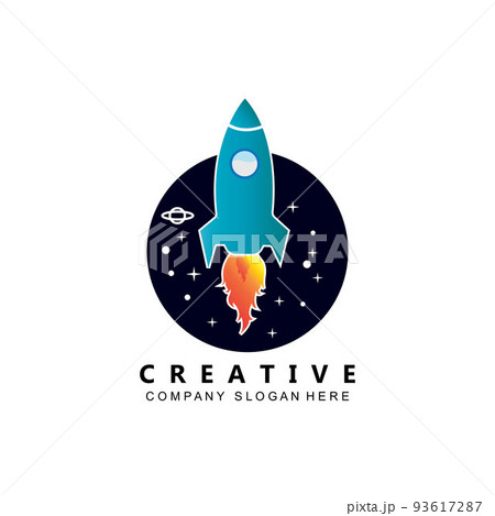 simple space rocket icon vector logo free 93617287