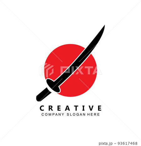 kung fu samurai fighting tools logo template vector icon 93617468