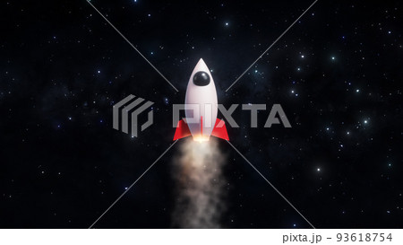 3D Render Rocket Jet Flying On Star Field Galaxy Space 3D Illustration Background 3D Render Rocket Jet Flying On Star Field Galaxy Space 3D Illustration Background 93618754