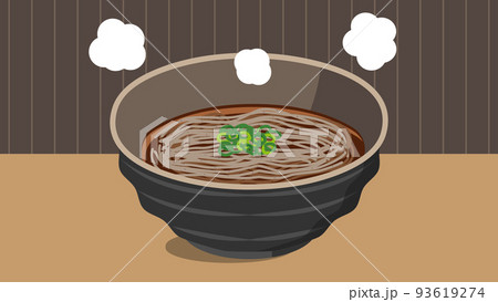 かけそば　背景あり　16:9 93619274
