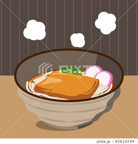 きつねうどん 背景あり 1:1 きつねうどん 背景あり 1:1 93619284