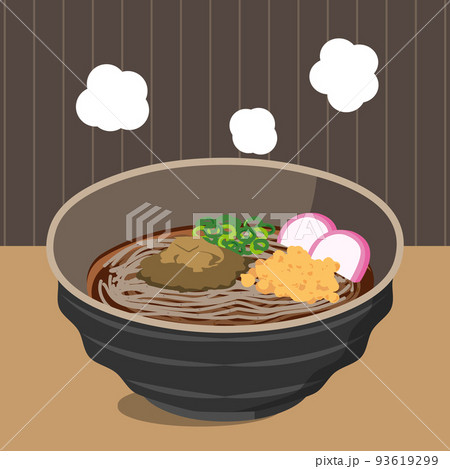 オーソドックスなそば 背景あり 1:1のイラスト素材 [93619299] - PIXTA