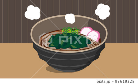 わかめそば　背景あり　16:9 93619328