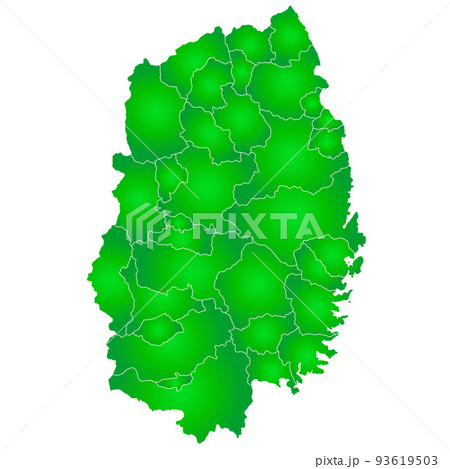 岩手県と市町村地図