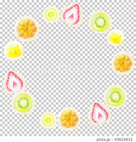フレッシュなフルーツ大福のフレーム素材 93620632