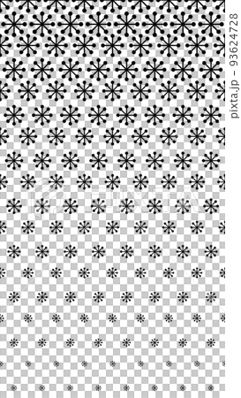 Seamless gradation of snowflake motif, halftone background material 93624728