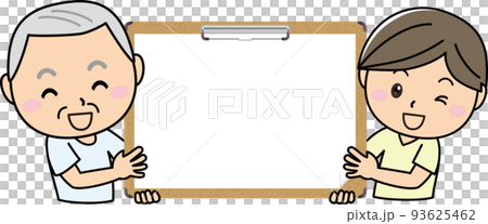 Corkboard binder signature board memo record sideways boy grandfather 93625462