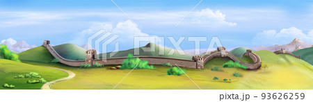 The great Wall of China illustration 93626259