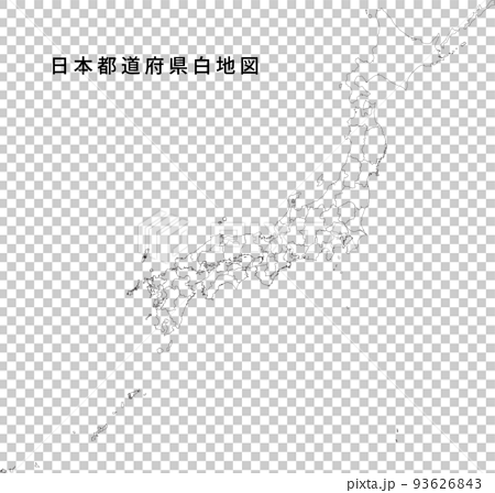 日本都道府県白地図 93626843