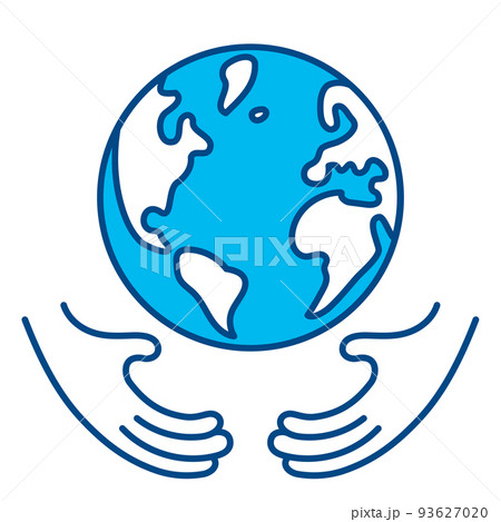 two hands holding earth