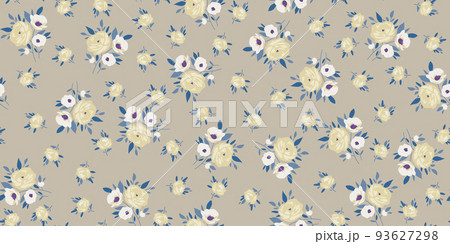 Design of spring print with flowers for textile and dresses Design of spring print with flowers for textile and dresses 93627298