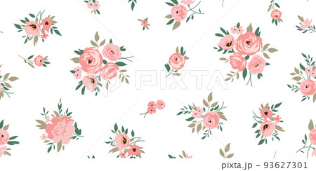 Design of spring print with flowers for textile and dresses 93627301