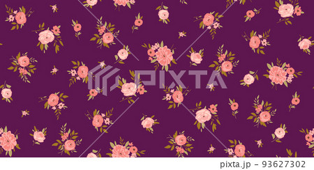 Design of spring print with flowers for textile and dresses Design of spring print with flowers for textile and dresses 93627302