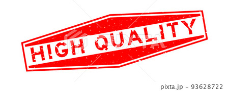 Grunge red high quality word hexagon rubber seal stamp on white background Grunge red high quality word hexagon rubber seal stamp on white background 93628722