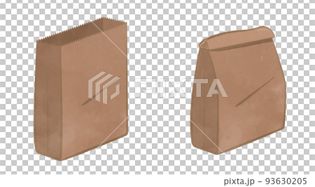 シンプルな紙袋イラストセット 93630205