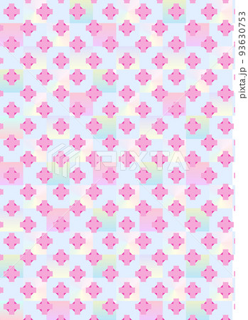 パッチワークな模様のイラスト素材