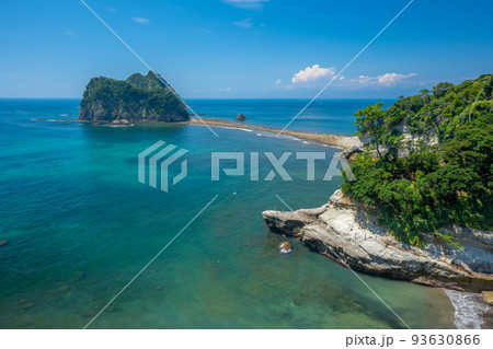 【静岡県】　西伊豆　トンボロ現象　堂ヶ島　三四郎島 93630866
