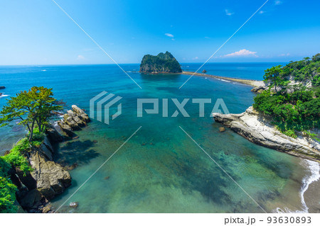 【静岡県】　西伊豆　トンボロ現象　堂ヶ島　三四郎島 93630893