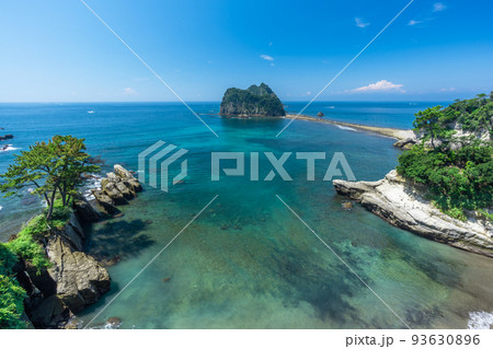 【静岡県】　西伊豆　トンボロ現象　堂ヶ島　三四郎島 93630896