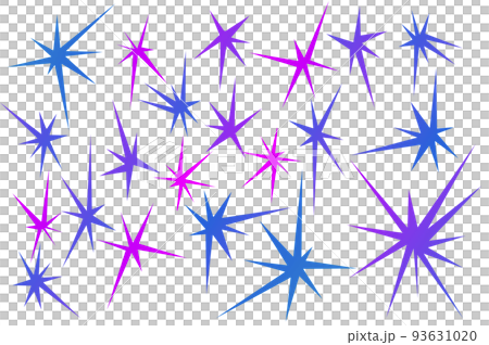 Multi-pointed asymmetric stars.のイラスト素材 [93631020] - PIXTA