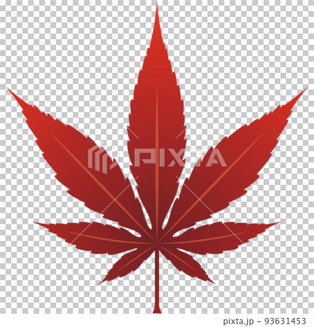 單片秋葉插圖(紅色) 單片秋葉插圖(紅色) 93631453