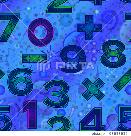 Seamless Pattern, Numbers Seamless Pattern, Numbers 93633632