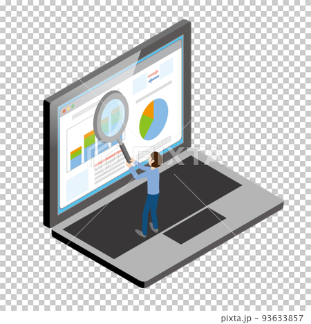 person inspecting a laptop 93633857