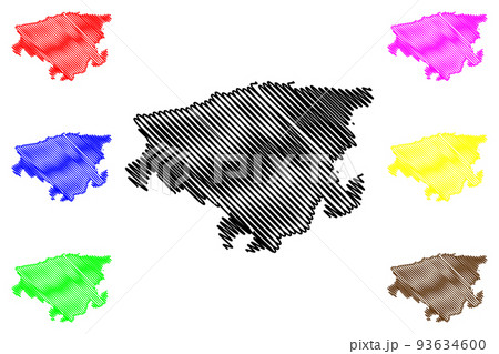 Lara State map vector 93634600