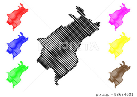 Merida State map vector 93634601