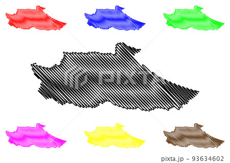 Miranda State map vector 93634602