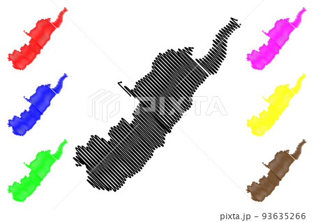 Huila Department map vectorのイラスト素材 [93635266] - PIXTA