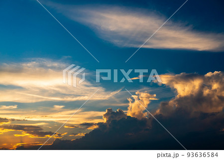 夕焼　日没 93636584